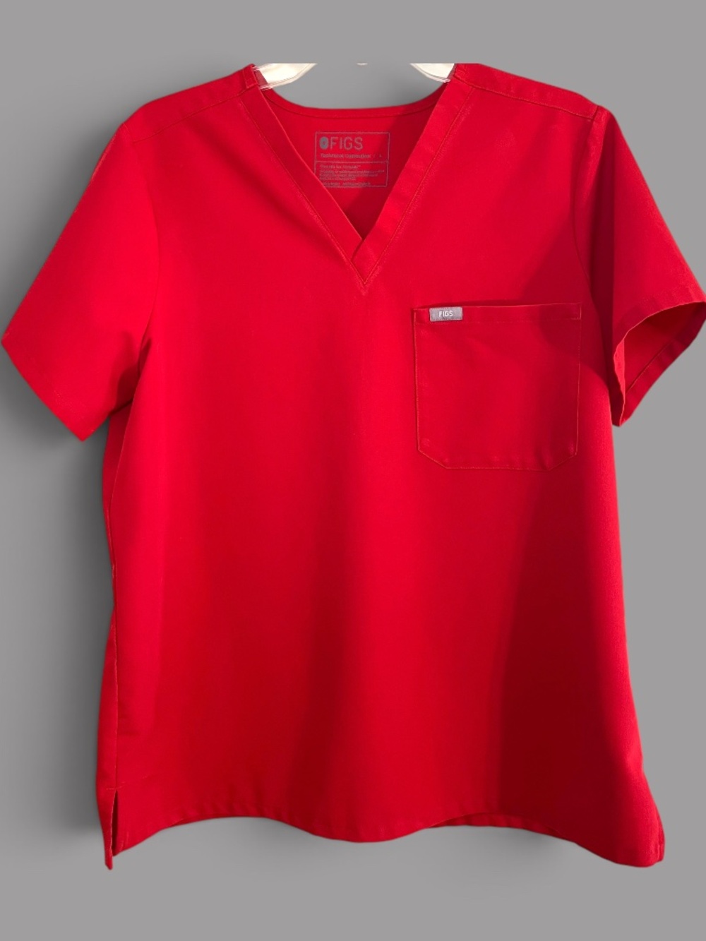 Figs Winning Red (#5623) Catrina Scrub Top Size Large
